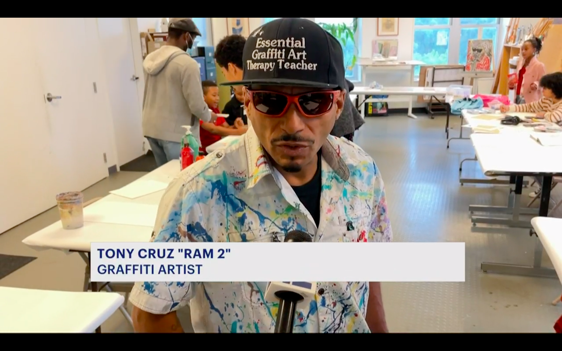 Graffiti artist awards art scholarships to students with disabilities